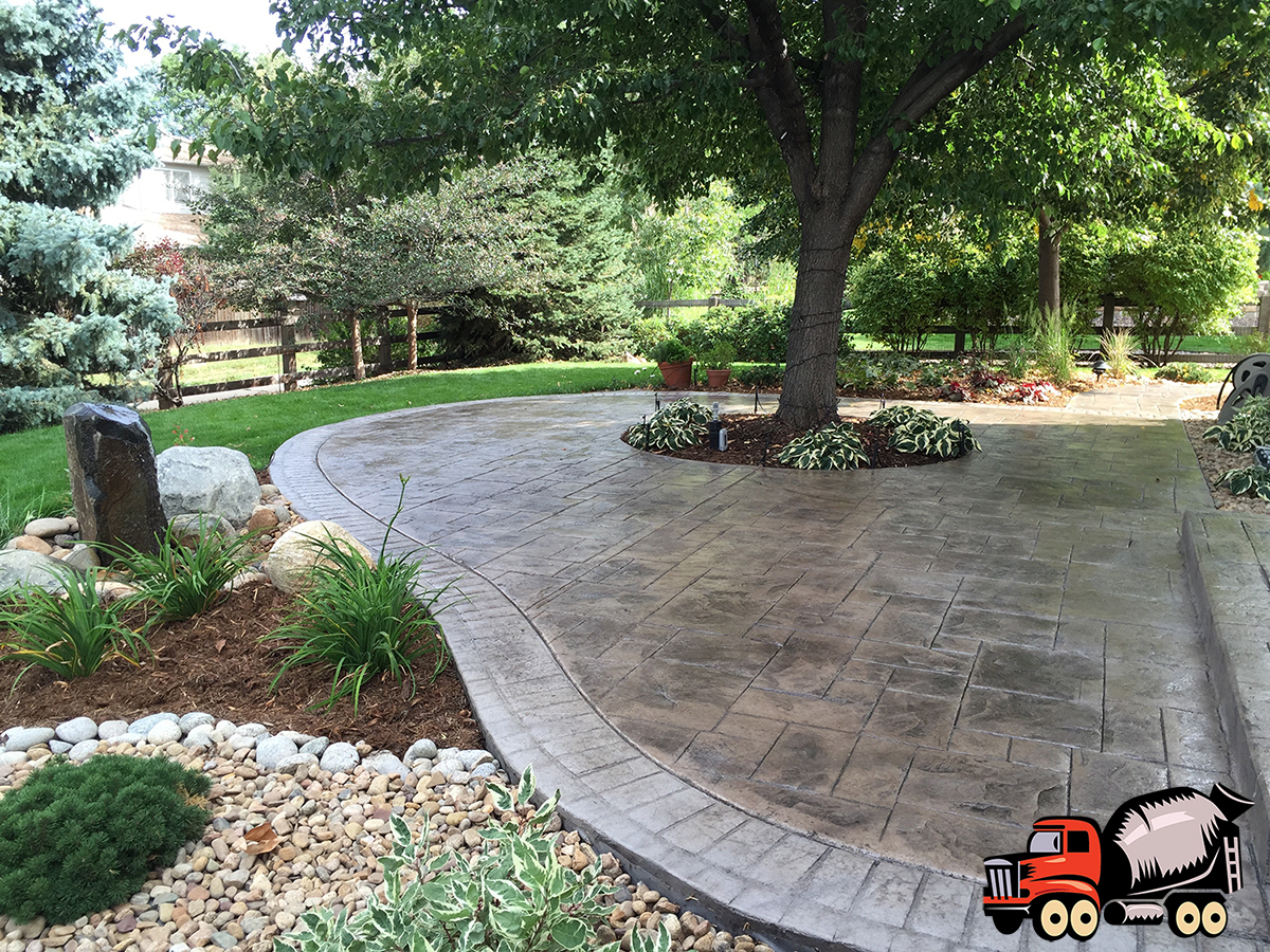 Stamped Concrete Patio with Stamped Boarder