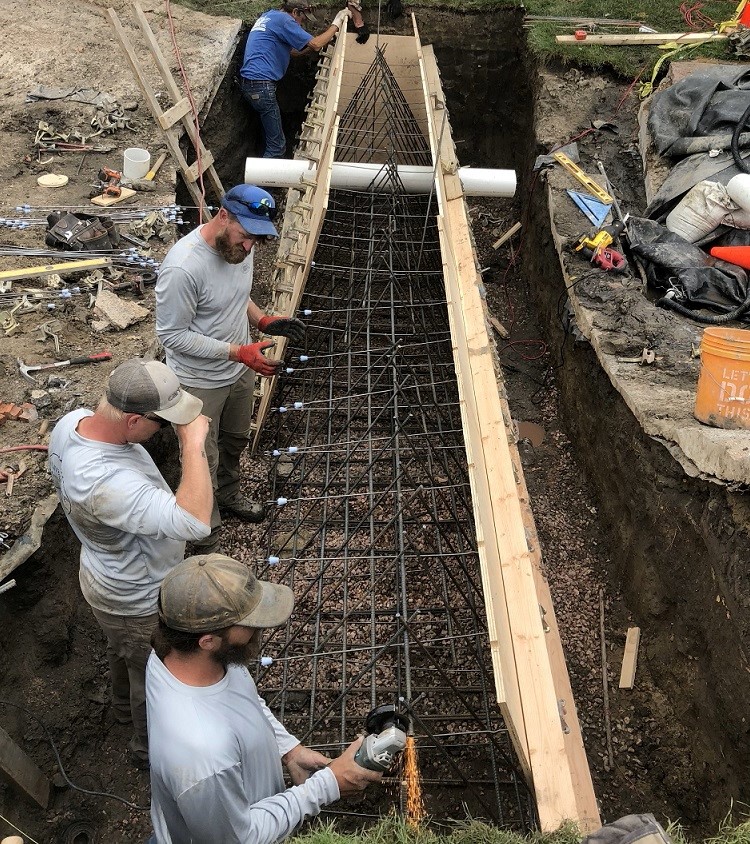 rebar construction for Dam