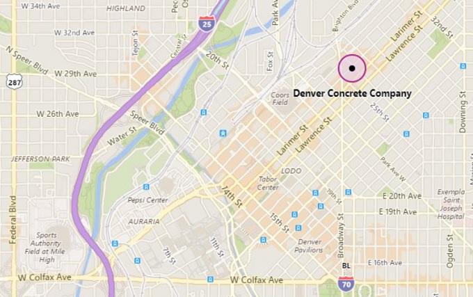 Denver Concrete Company Map