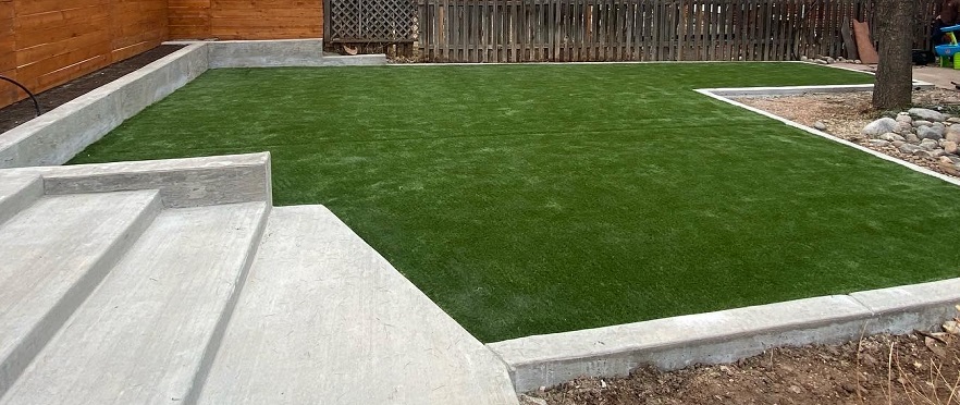 Concrete and artificial turf completed by Denver Concrete Company