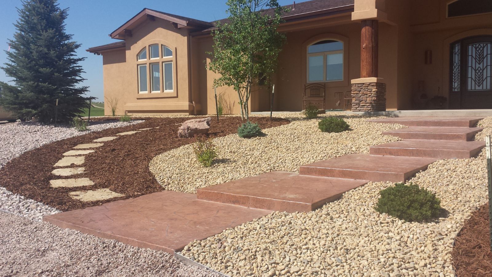 new concrete steps & landscaping new concrete steps & landscaping