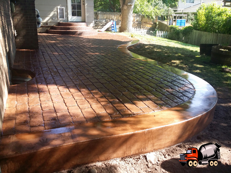 stamped concrete Littleton, Littleton stamped concrete project, stamped patio littleton, littleton concrete company